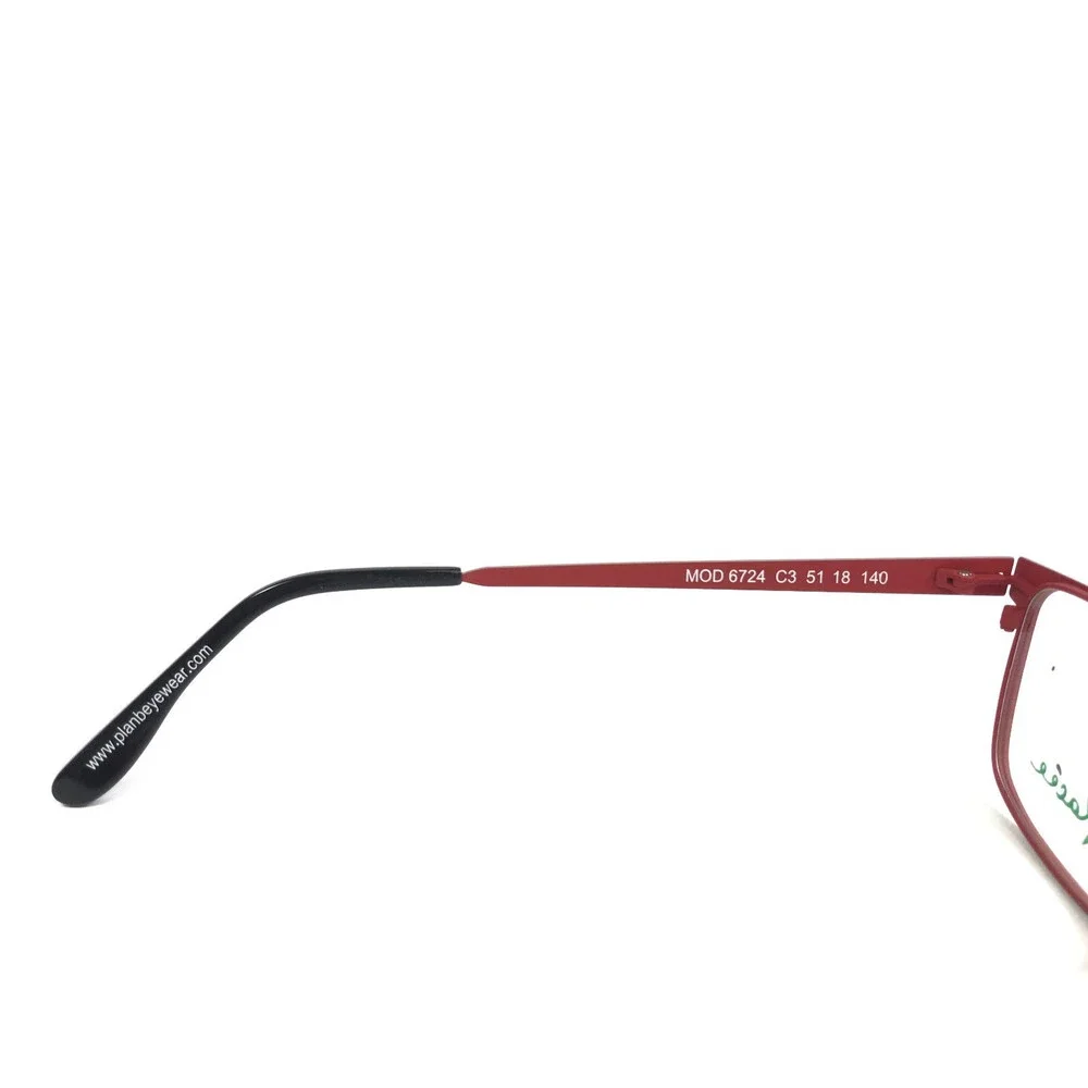 Glacee Eyeglasses Frames MOD 6724 C3 Red Gray Cat Eye Full Rim 51-18-140